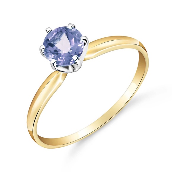 Galaxy Gold Products Jewelry - 14K GOLD SOLITAIRE RING WITH NATURAL TANZANITE